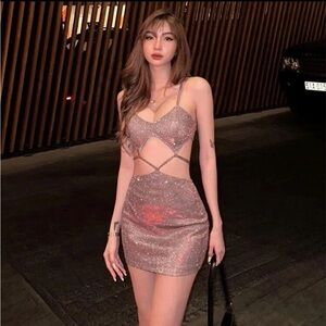 Cutout Glitter Dress